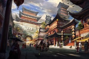 Chinese architecture, Artwork, Asian