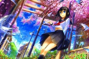 original characters, Anime girls, School uniform
