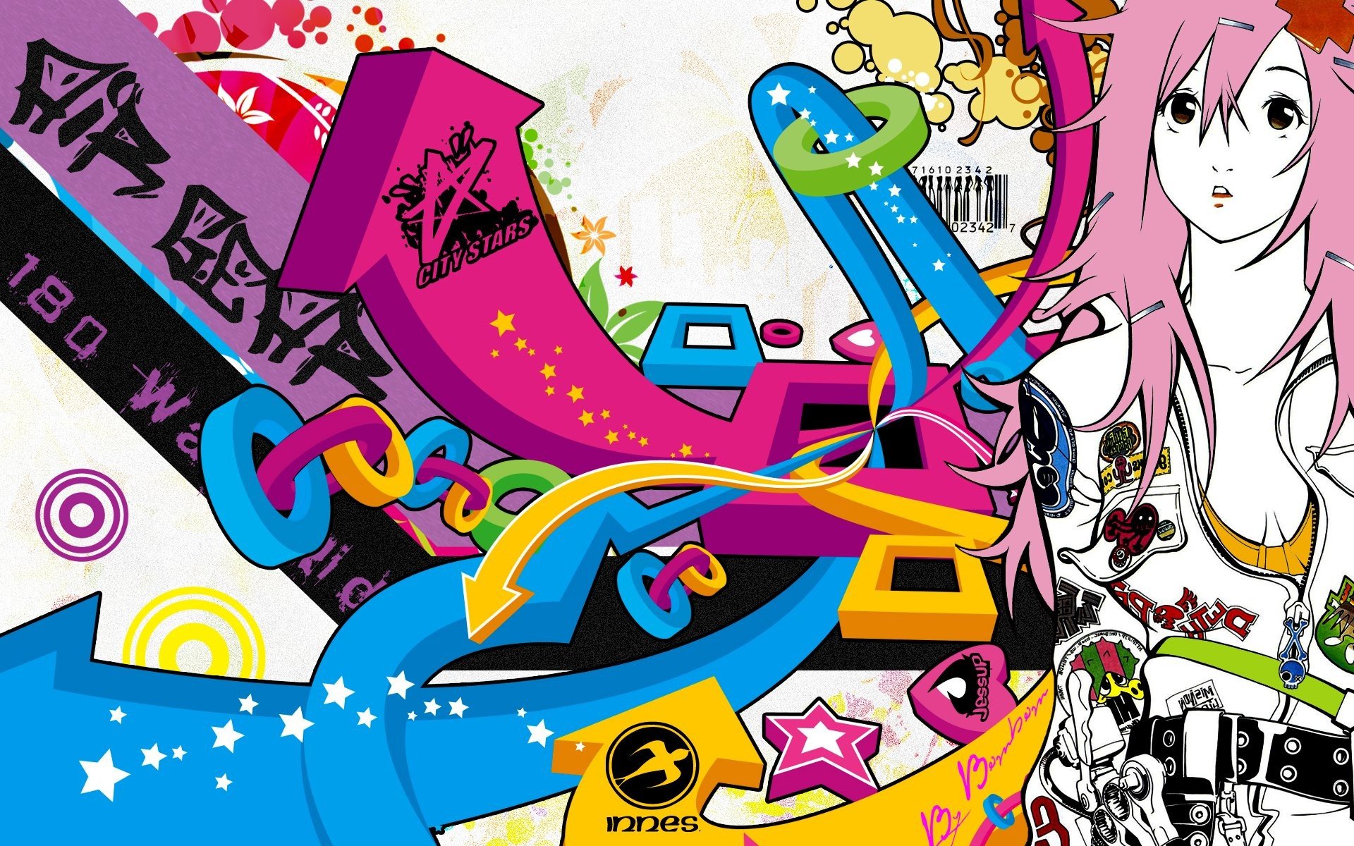 colorful, Huge, Air Gear, Sumeragi Kururu Wallpaper