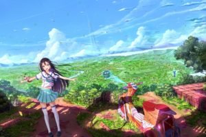 anime, Anime girls, School uniform, Original characters