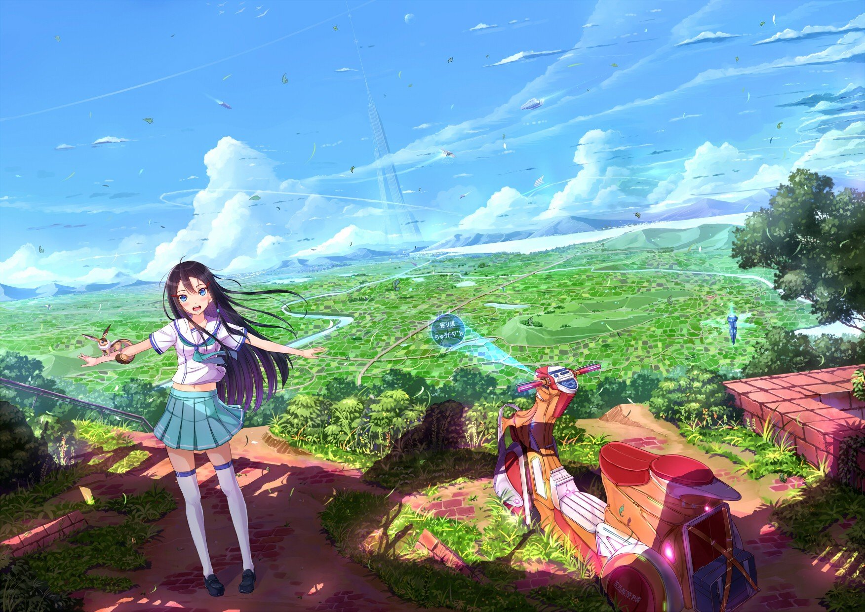 anime, Anime girls, School uniform, Original characters Wallpaper
