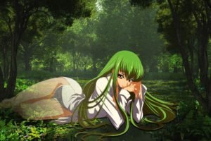 anime, Anime girls, C.C., Green hair, Code Geass