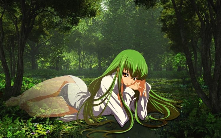 anime, Anime girls, C.C., Green hair, Code Geass HD Wallpaper Desktop Background