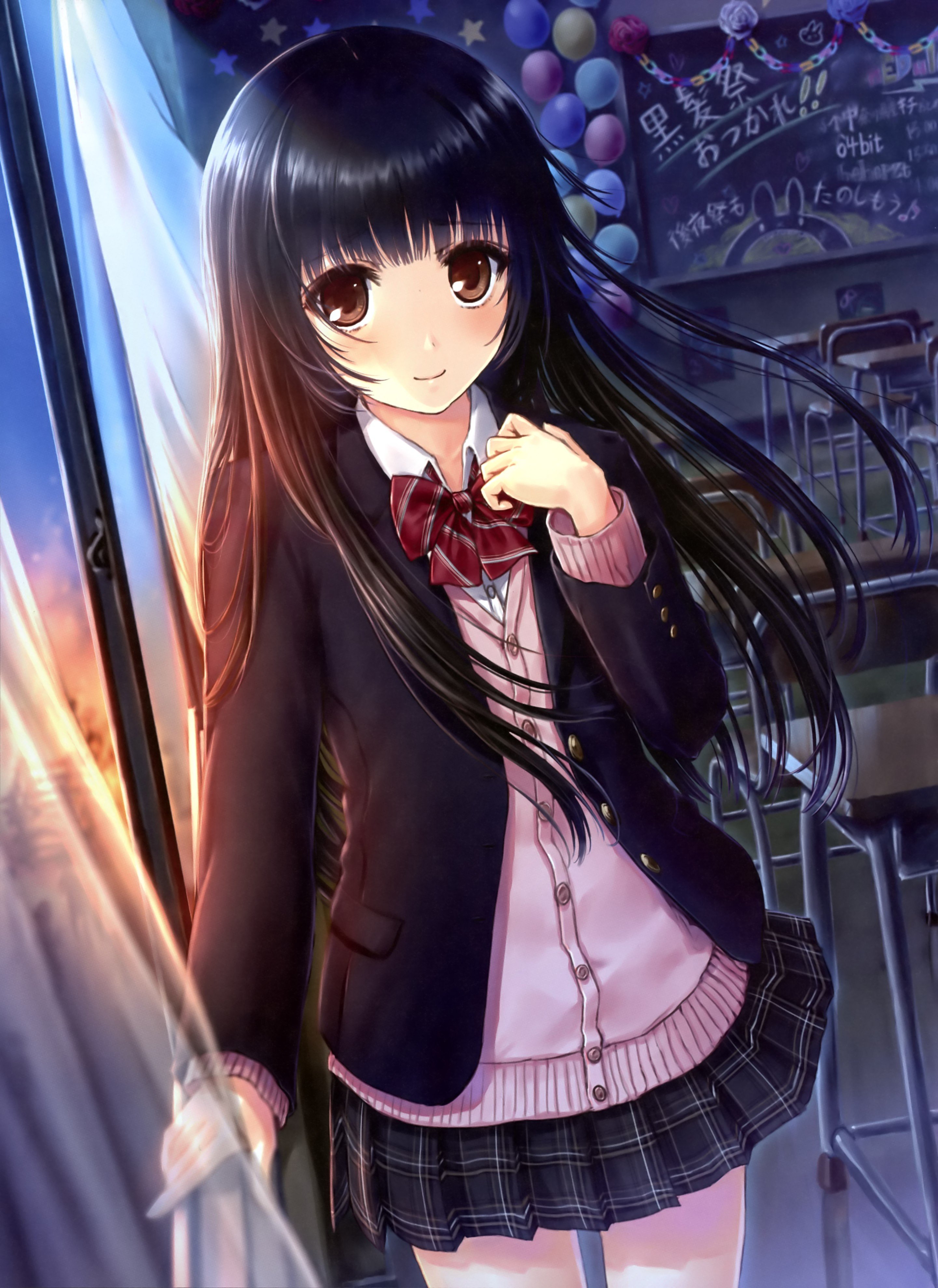 anime, Anime girls, Schoolgirls, School uniform, Original characters HD  Wallpapers / Desktop and Mobile Images & Photos