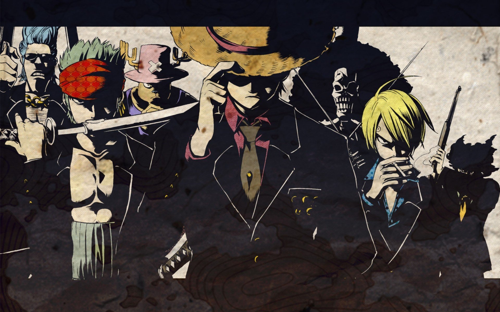 One Piece, Strawhat pirates, Monkey D. Luffy, Roronoa Zoro, Tony Tony Chopper, Sanji, Brook Wallpaper