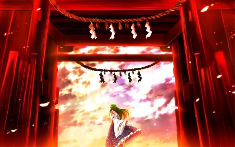 anime girls, Touhou, Kochiya Sanae HD Wallpaper Desktop Background