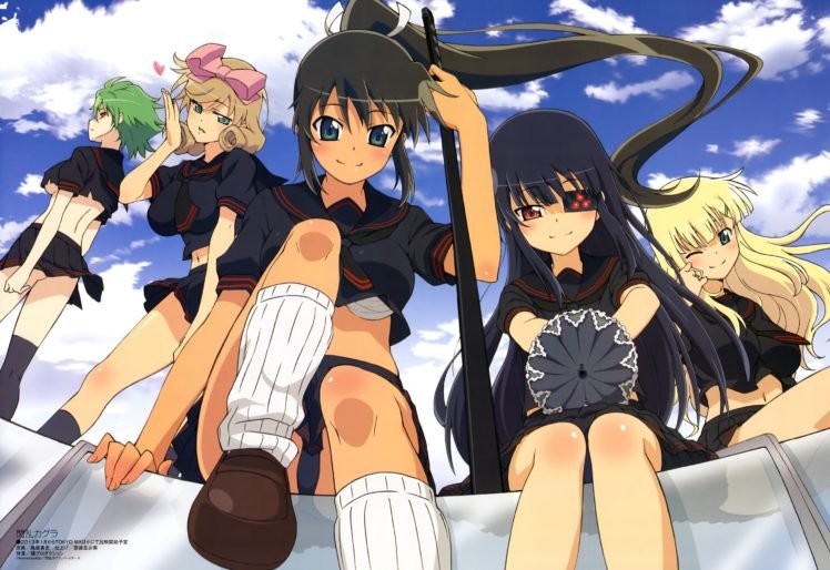 Senran Kagura, Homura, Yomi (Senran Kagura), Hikage, Mirai, Haruka HD Wallpaper Desktop Background