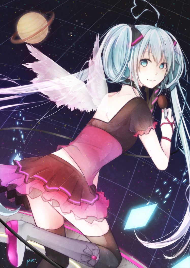 Vocaloid, Hatsune Miku, Venus, Wings, Anime, Anime girls, Sexy HD Wallpaper Desktop Background