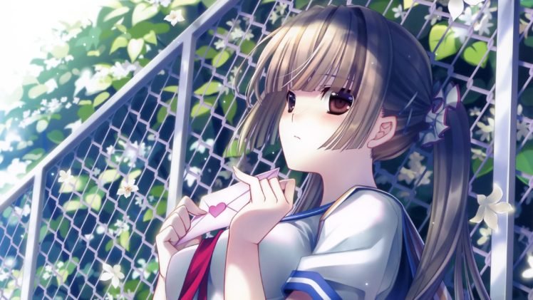 anime girls, Anime, School uniform, Ponytail, Schoolgirls HD Wallpaper Desktop Background