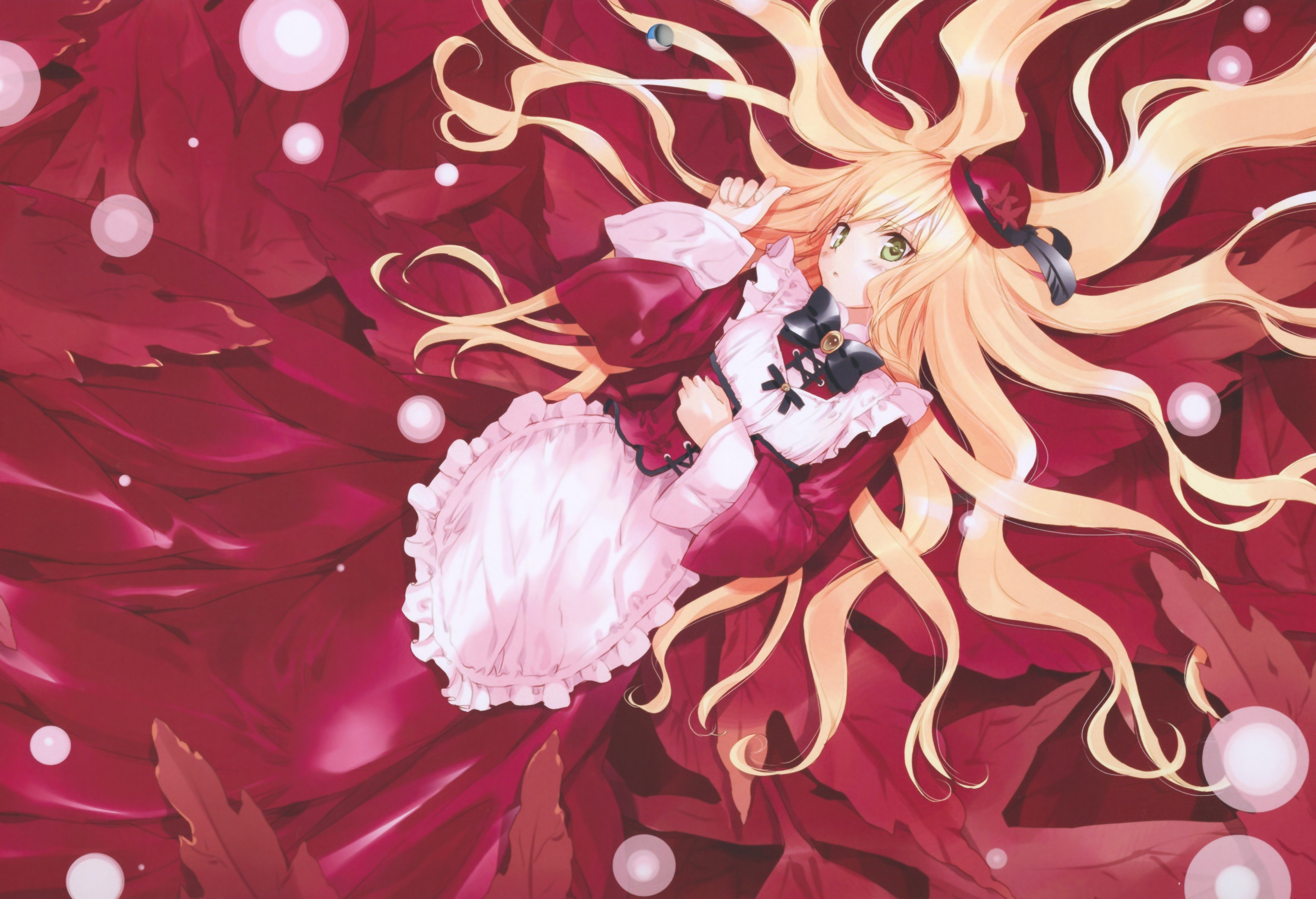 anime girls, Red dress, Alice in Wonderland Wallpaper