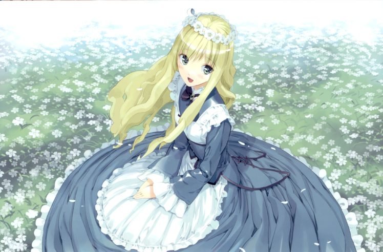 anime girls, Flowers, Alice in Wonderland HD Wallpaper Desktop Background