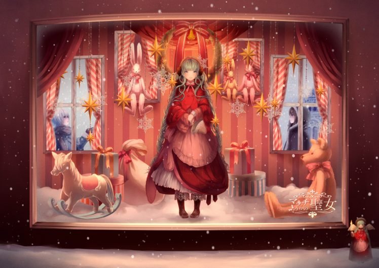 anime girls, Snow, Winter, Vocaloid, Hatsune Miku HD Wallpaper Desktop Background