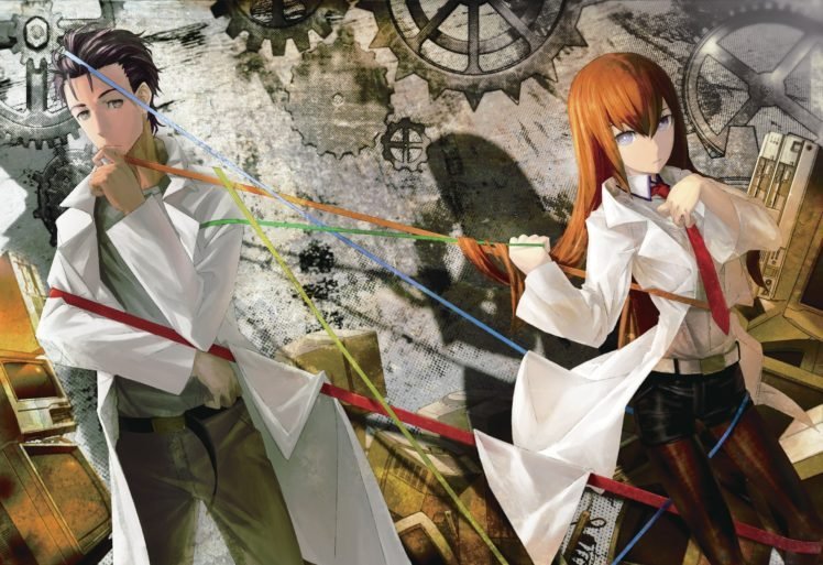 Steins;Gate, Okabe Rintarou, Makise Kurisu, Anime HD Wallpaper Desktop Background