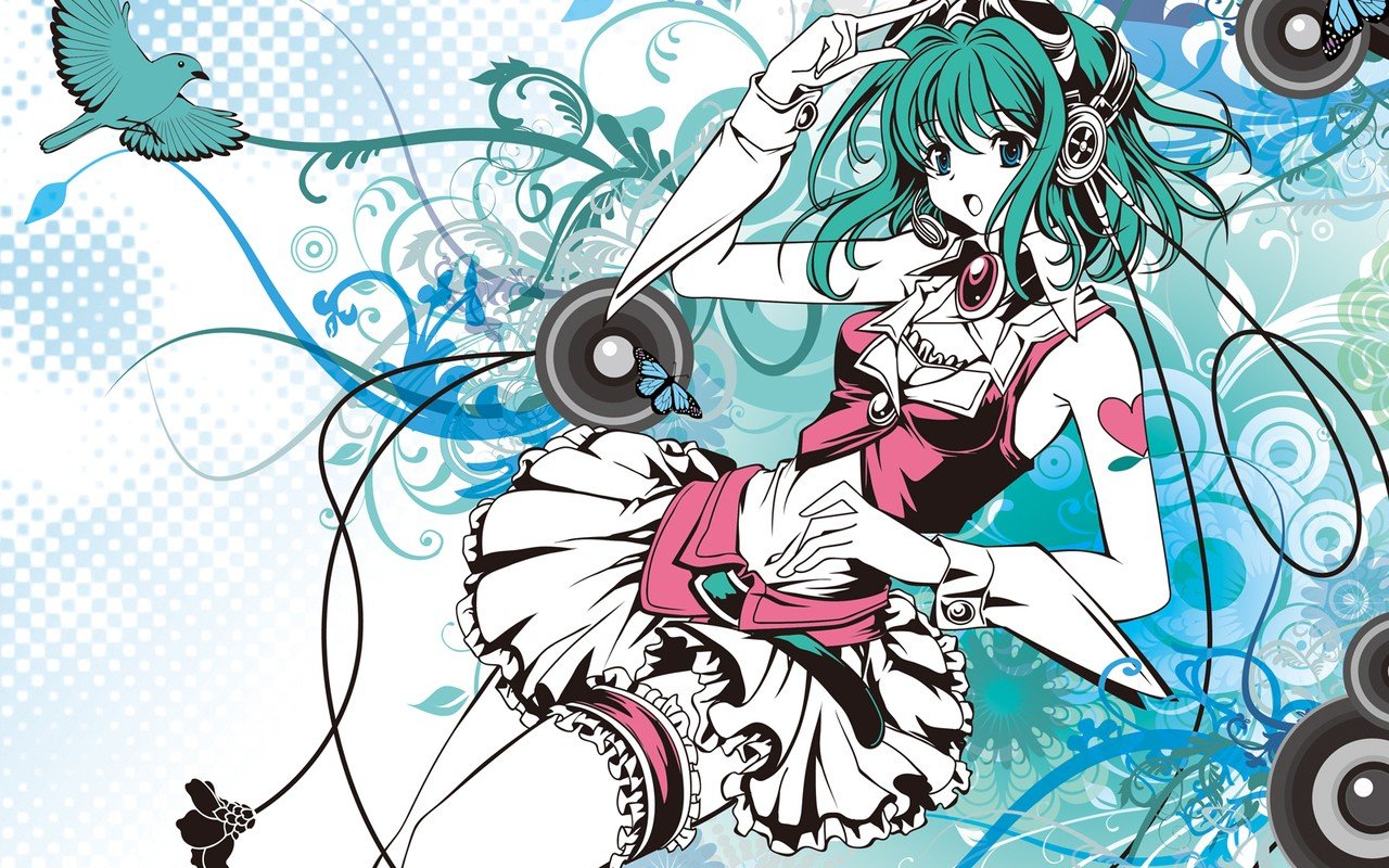 Vocaloid, Megpoid Gumi, Music Wallpaper