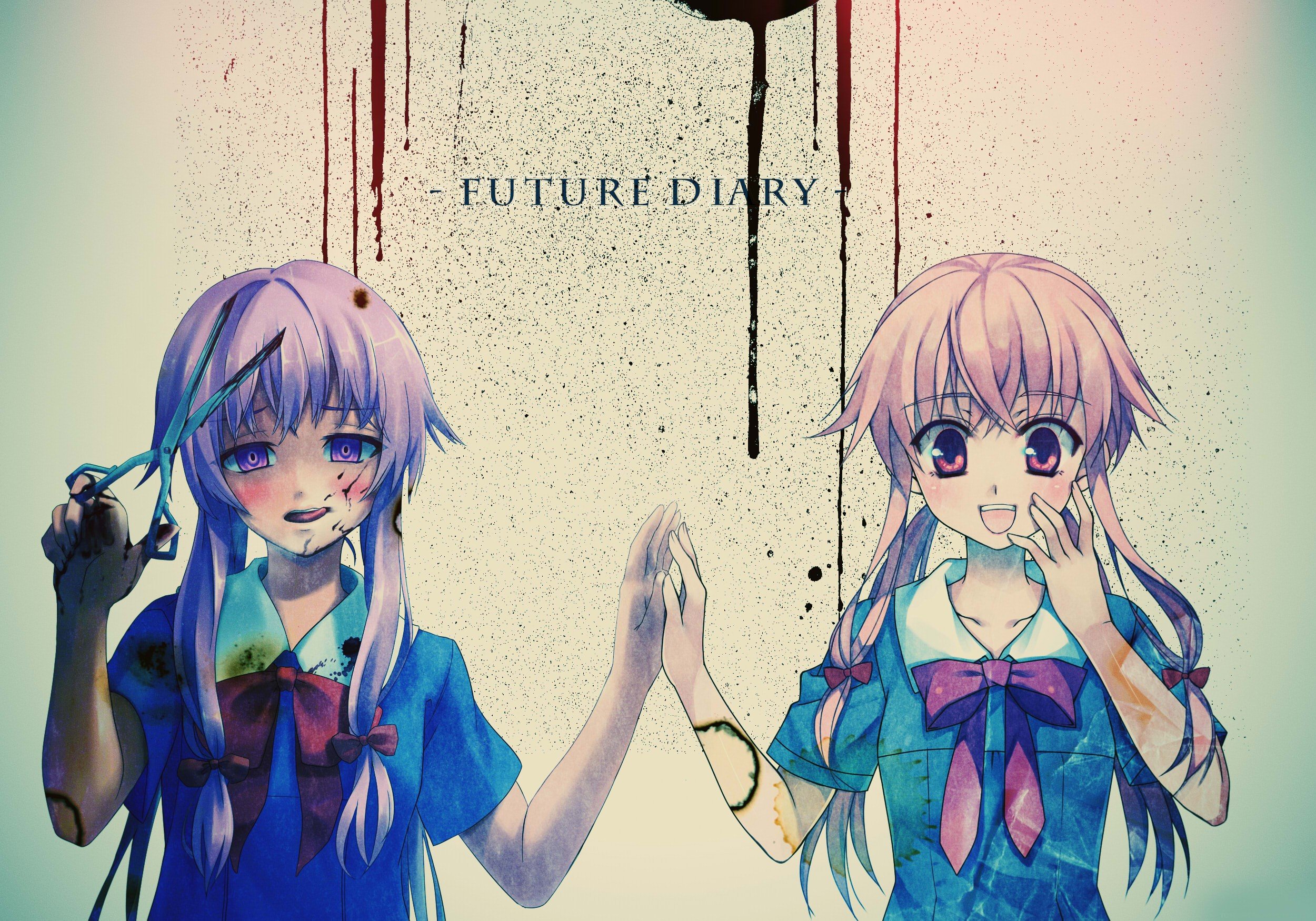 Yuno Gasai Future Diary Anime Hellsing mirai nikki purple cg Artwork png   PNGEgg