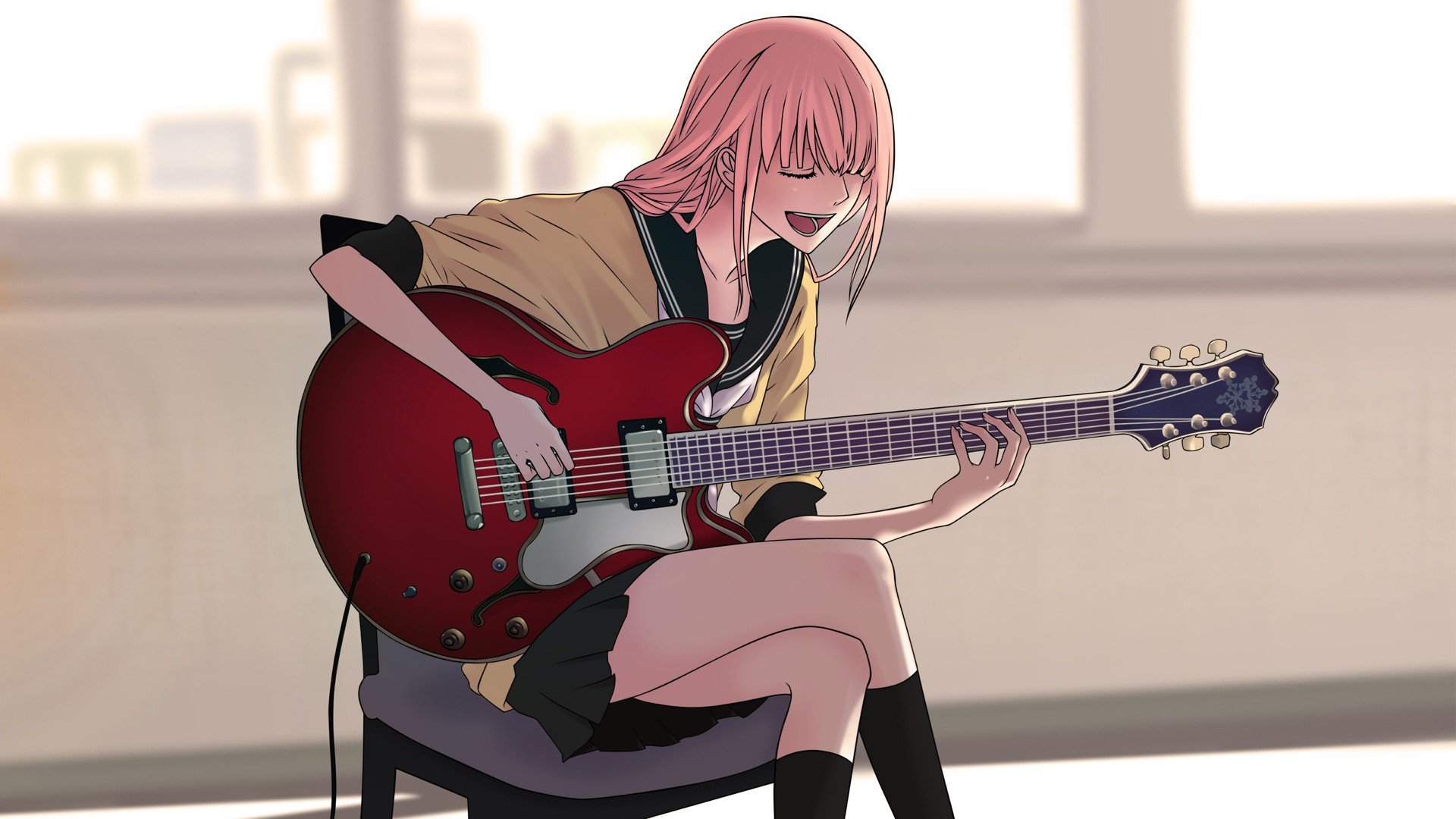 Vocaloid, Music, Megurine Luka, Anime girls, Guitar HD Wallpapers / Desktop  and Mobile Images & Photos