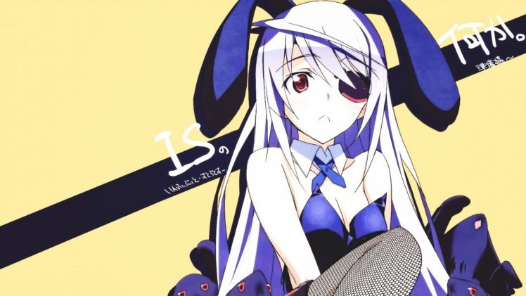Infinite Stratos, Bunny suit, Eye patch, Anime girls, Anime, Bodewig Laura HD Wallpaper Desktop Background
