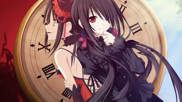 Date A Live, Tokisaki Kurumi, Black hair, Anime HD Wallpaper Desktop Background