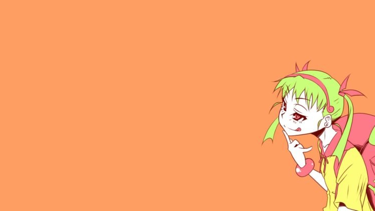 anime, Colorful, Monogatari Series, Hachikuji Mayoi, Anime girls, Minimalism HD Wallpaper Desktop Background
