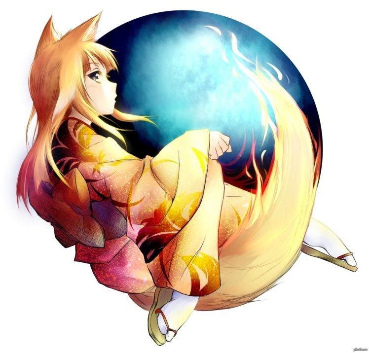 Mozilla Firefox, Anime girls, Traditional clothing, Kimono HD Wallpaper Desktop Background