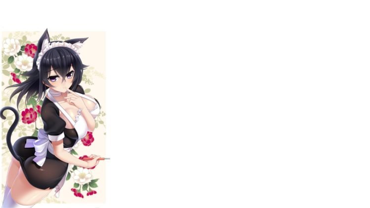 animal ears, Anime girls, Maid outfit, Nekomimi, Original characters HD Wallpaper Desktop Background