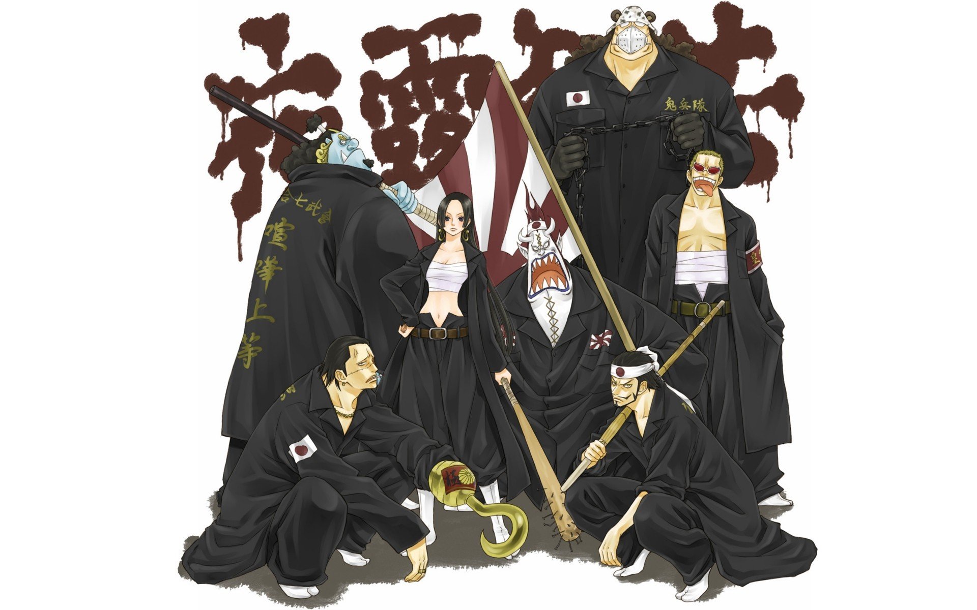 Dracule Mihawk, One Piece, Boa Hancock, Crocodile (character), Jinbei, Donquixote Doflamingo Wallpaper