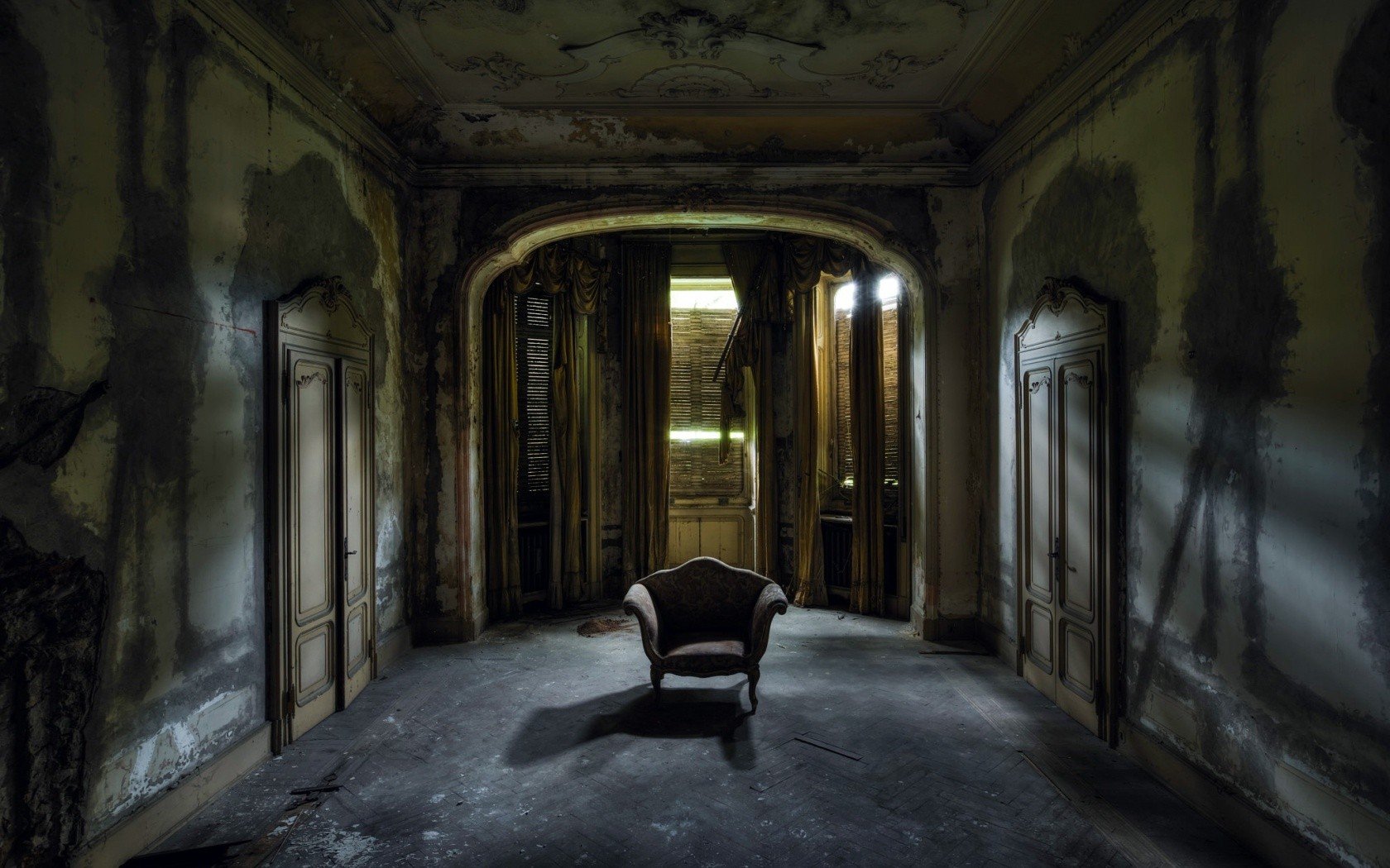 house, Chair, Spooky, Abandoned Wallpaper