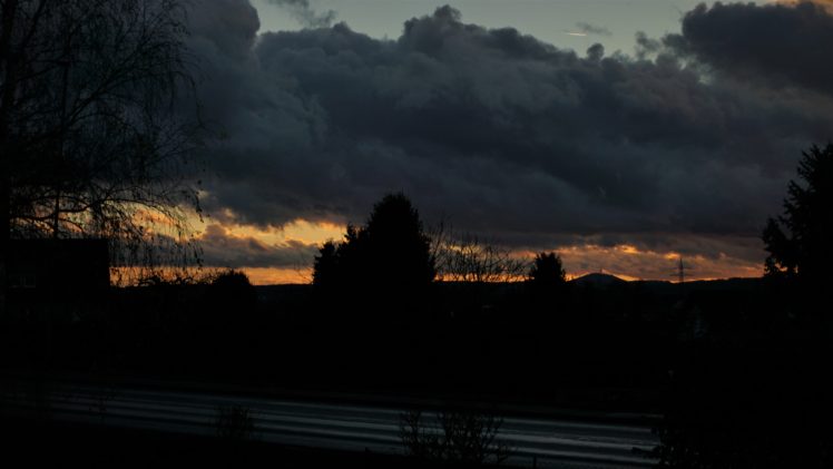 clouds, Nature, Dark, Sunset HD Wallpaper Desktop Background