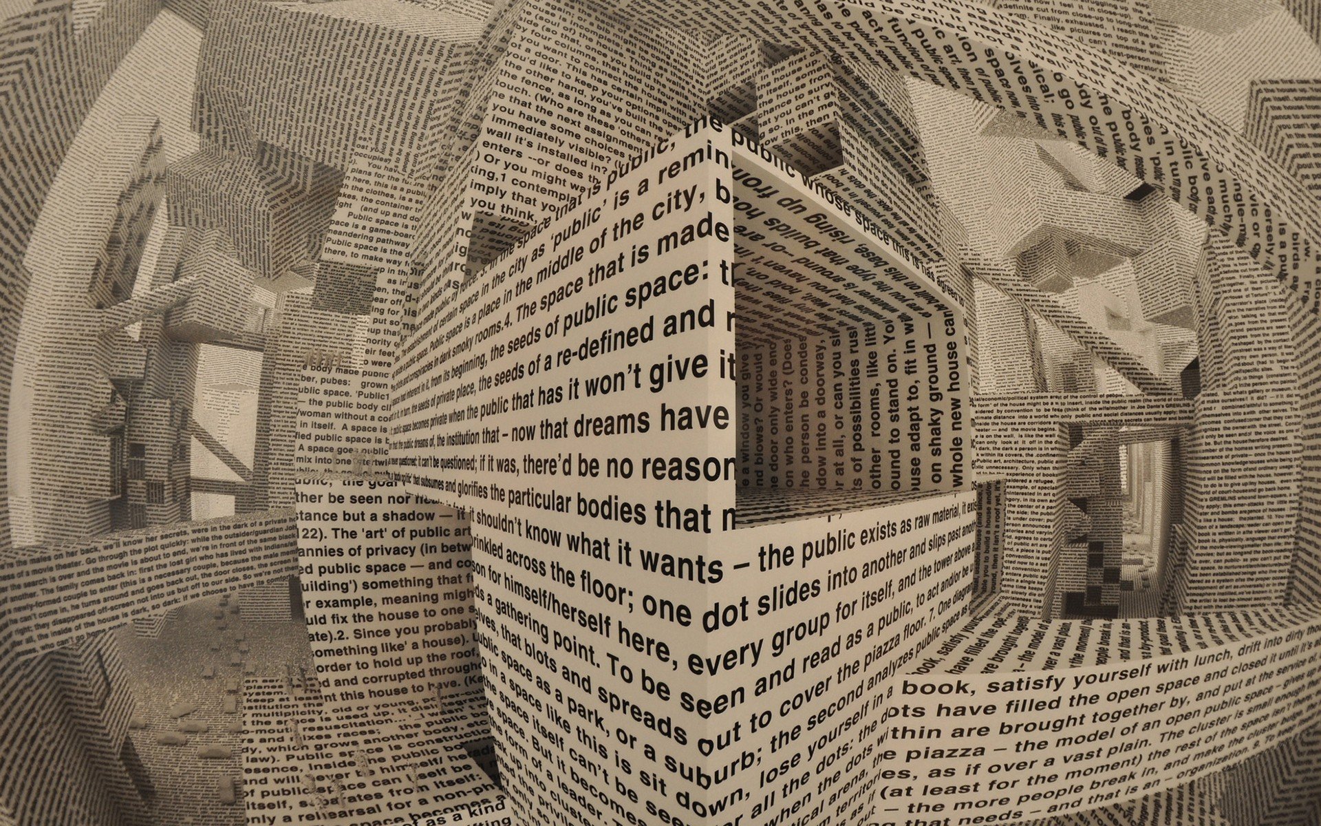 abstract, Artwork, Text, Maze, 3D Wallpaper
