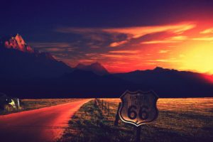 road, Route 66, USA, California, Desert, Sand