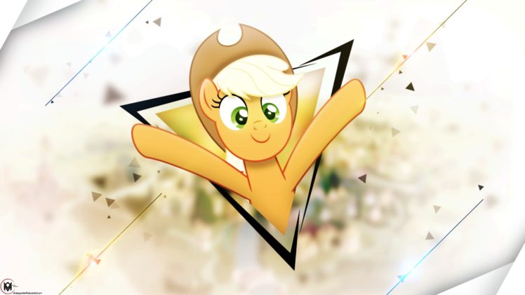 Applejack, My Little Pony, Triangle, Shapes HD Wallpaper Desktop Background