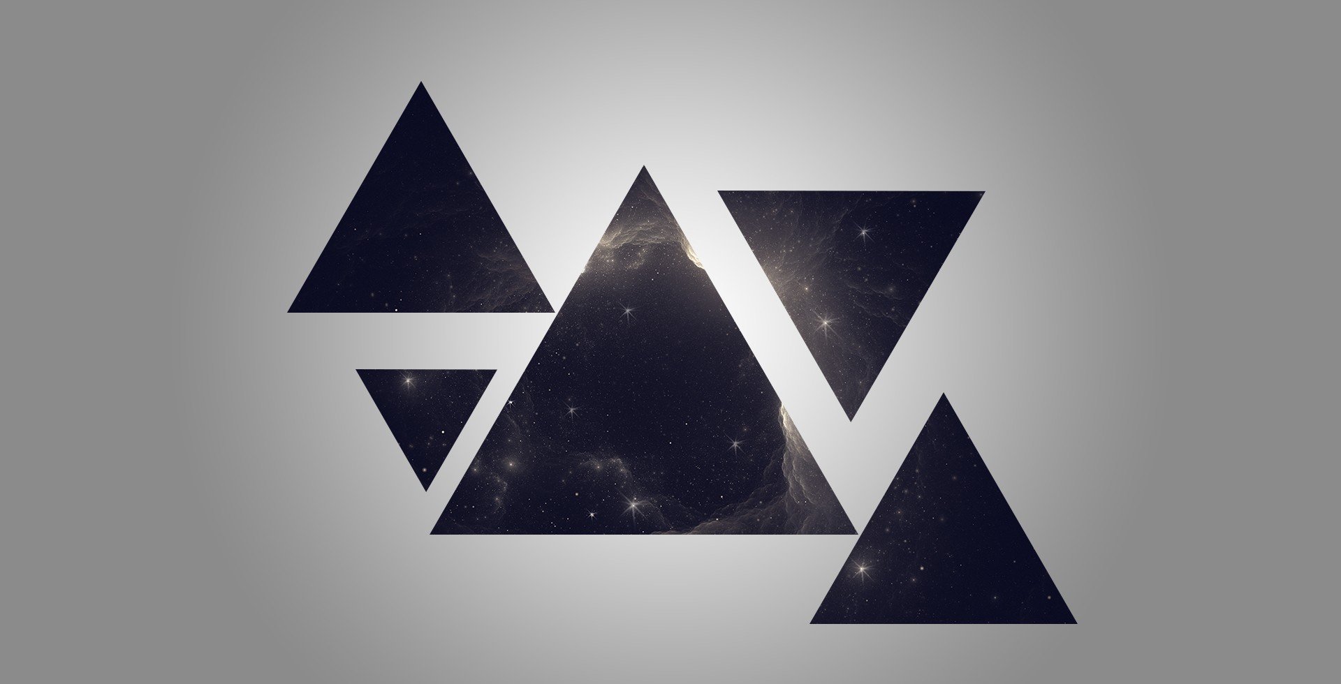 triangle, Space, Geometry, Galaxy Wallpaper