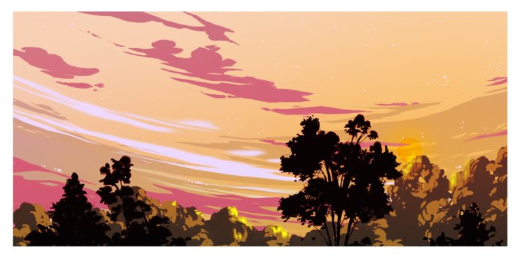 illustration, Sunset, Sky HD Wallpaper Desktop Background