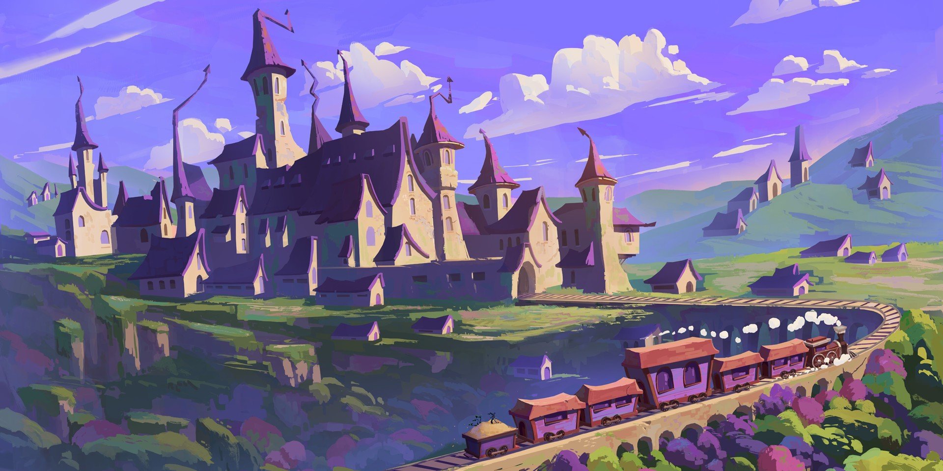 illustration, Fantasy art, Castle Wallpaper