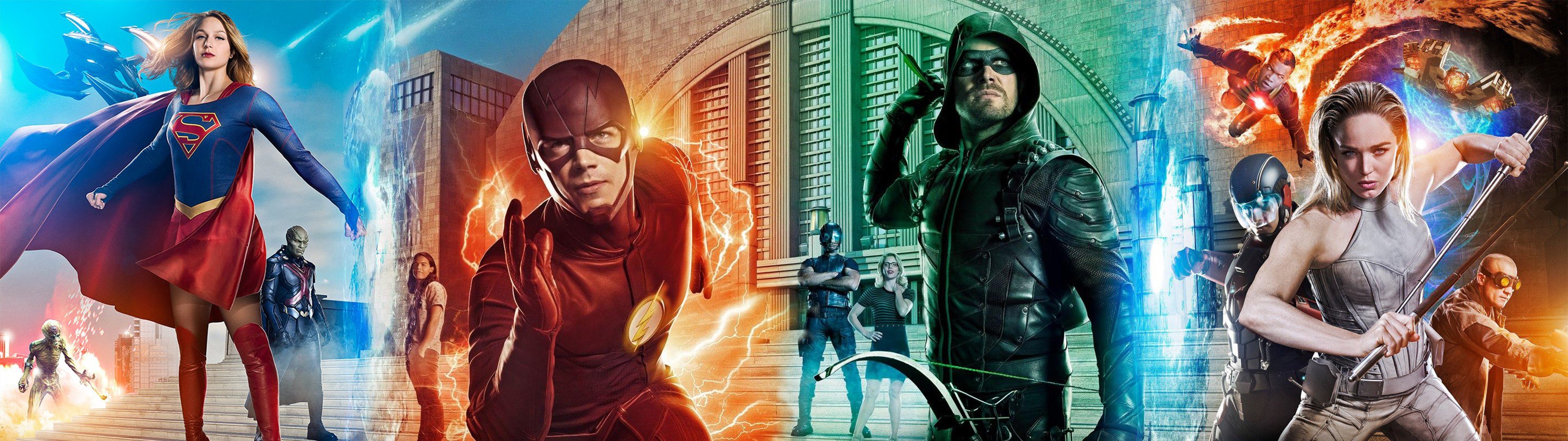 DC Universe, Flash, Supergirl, Legendsoftomorrow, Arrow (TV series) Wallpaper