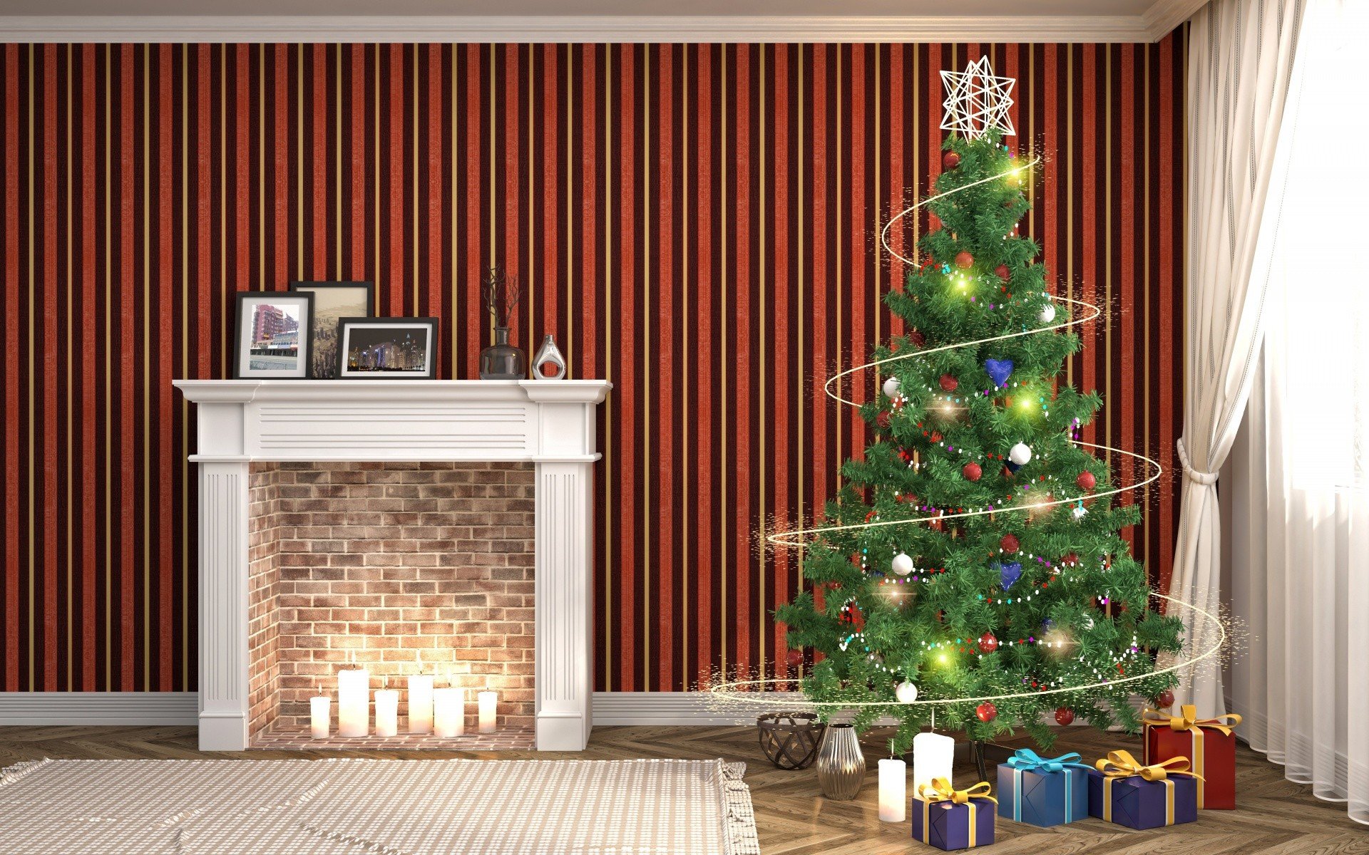 Christmas ornaments, Christmas Wallpaper