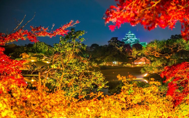 pagoda, Night, Japan HD Wallpaper Desktop Background