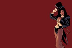 Zatanna, Adam Hughes, DC Comics, Red background, Illustration, Superheroines