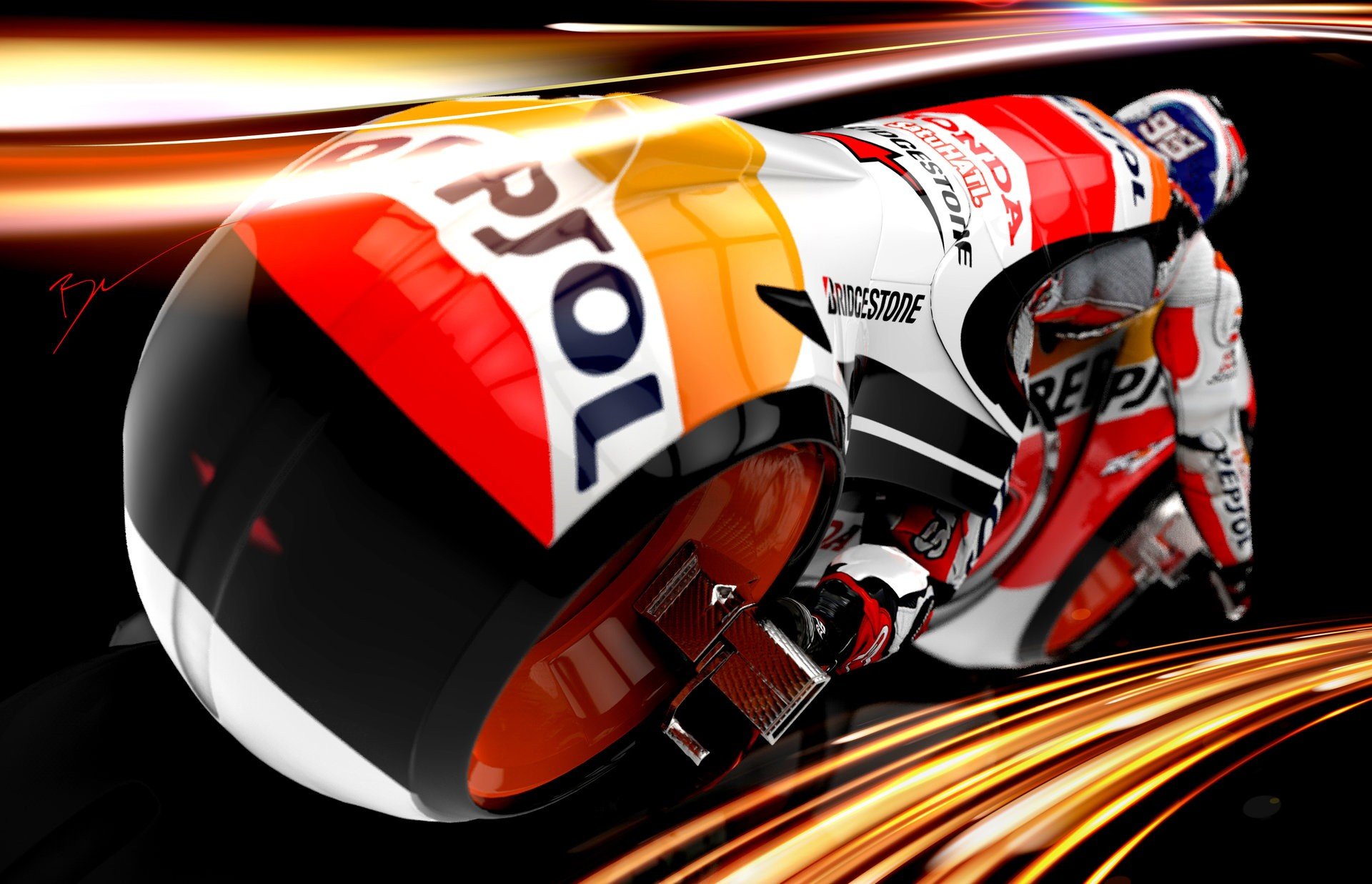 Marc Marquez Moto Gp Tron Motorcycle Hd Wallpapers Desktop And Mobile Images Photos