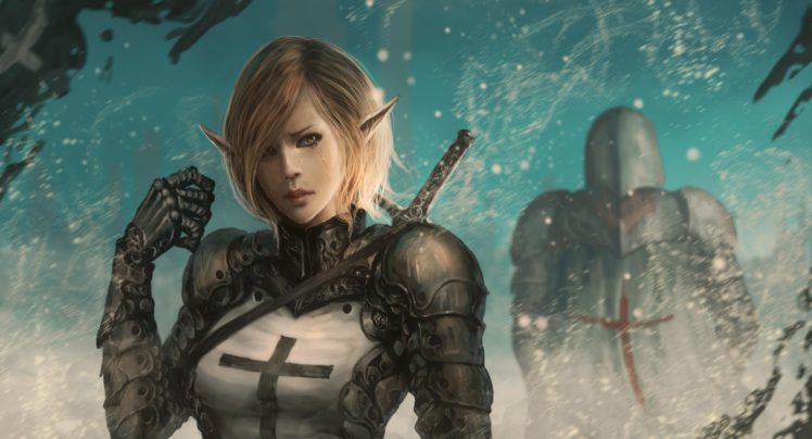 Templar, Warrior, Fantasy art HD Wallpaper Desktop Background
