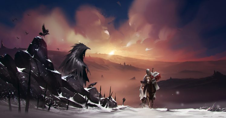 fantasy art, Crow HD Wallpaper Desktop Background