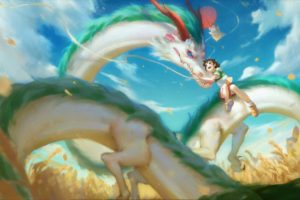 dragon, Spirited Away, Fan art, Anime, Anime girls, Studio Ghibli