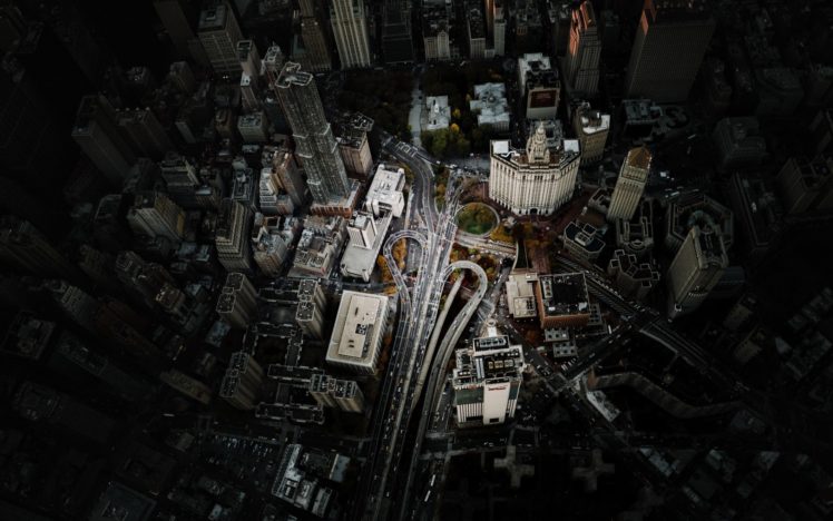 Manhattan, New York City, Aerial view, Cityscape, USA HD Wallpaper Desktop Background
