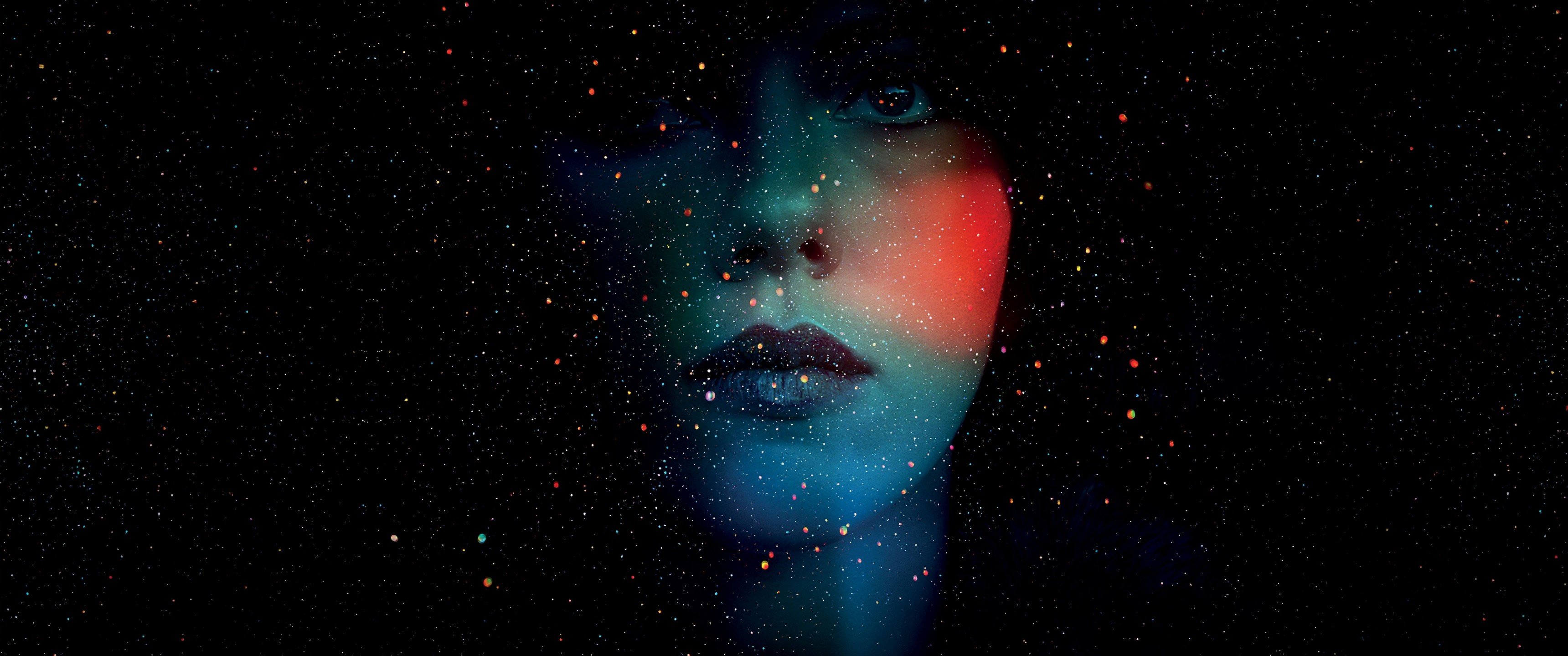Scarlett Johansson, Abstract, Double exposure, Under the Skin Wallpaper
