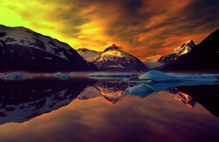 landscape, Lake, Snow, Mountains, Nature HD Wallpaper Desktop Background