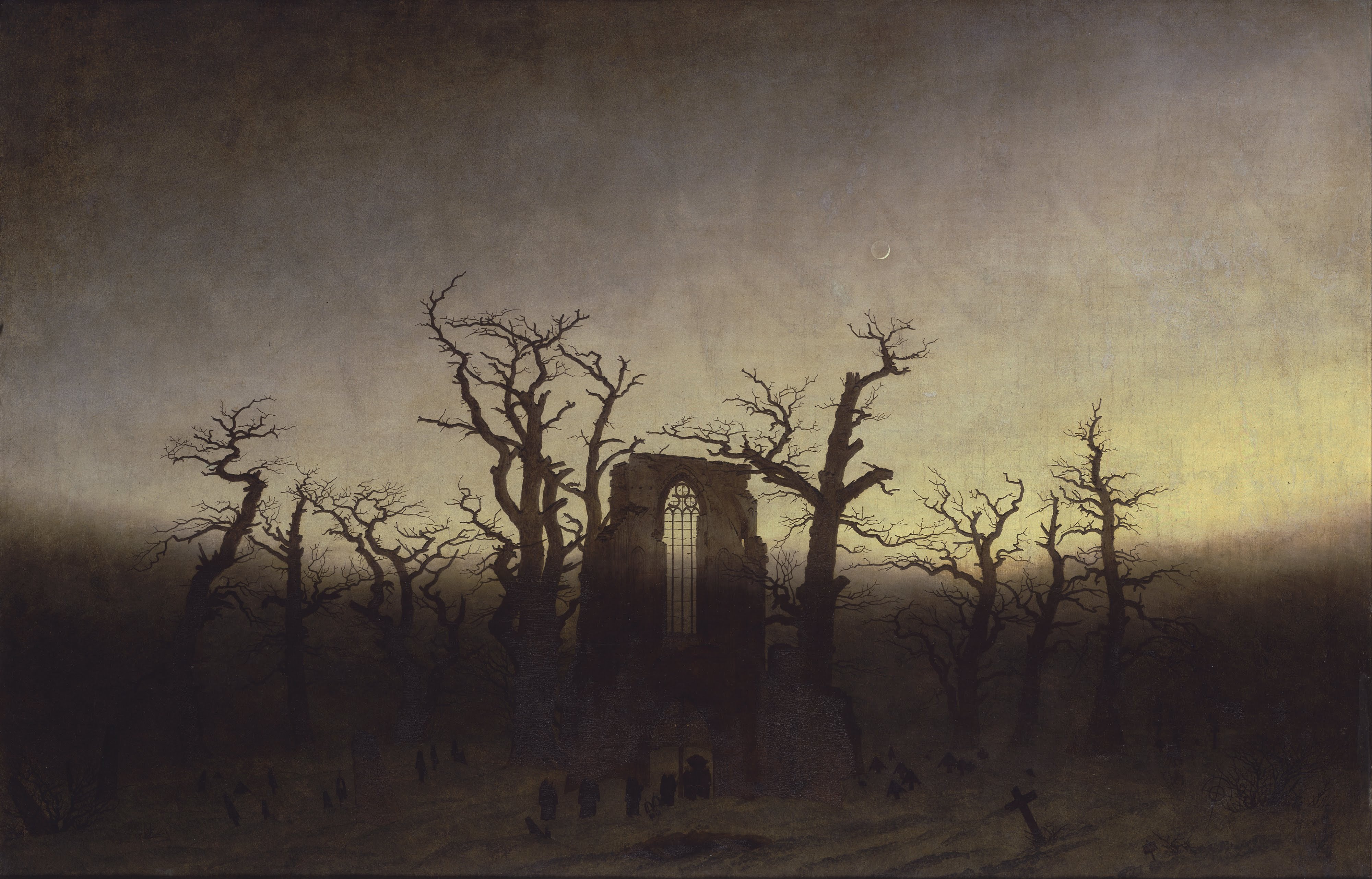 Painting Landscape Gothic Caspar David Friedrich Hd Wallpapers Desktop And Mobile Images Photos