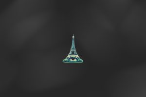 Eiffel Tower, Simple, Blue