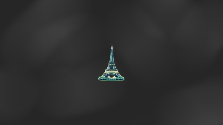 Eiffel Tower, Simple, Blue HD Wallpaper Desktop Background