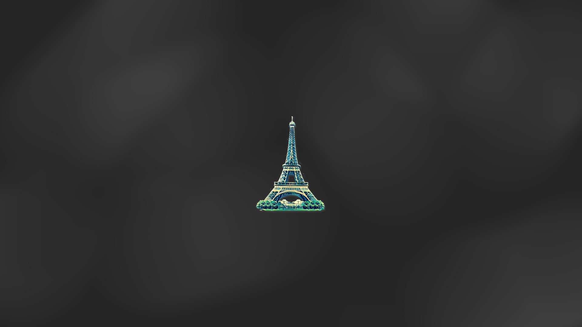 Eiffel Tower, Simple, Blue Wallpaper
