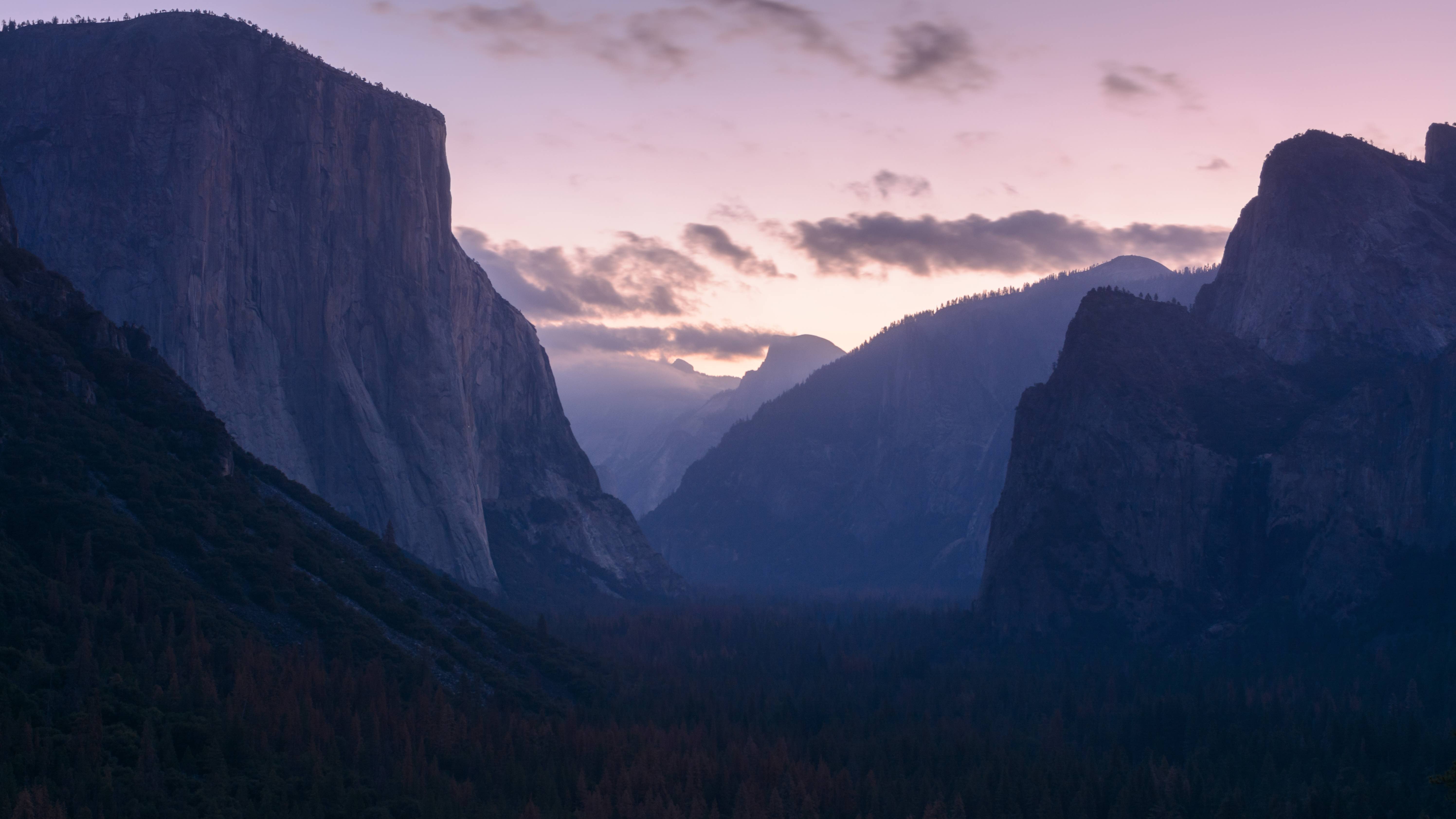 landscape, Sunset, Mountains, Forest, Yosemite National Park Wallpaper